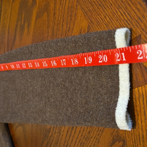 Sweater Mercer Street Studio Women Size L Brown Shell w/ Cream Trim Holiday - Picture 10 of 14